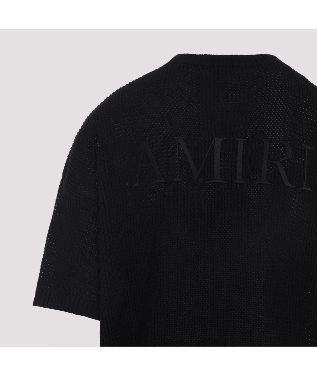 AMIRI Черная хлопковая футболка, фото 3