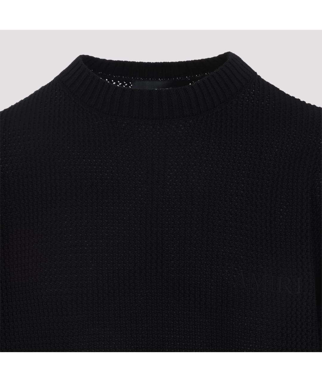 AMIRI Черная хлопковая футболка, фото 4