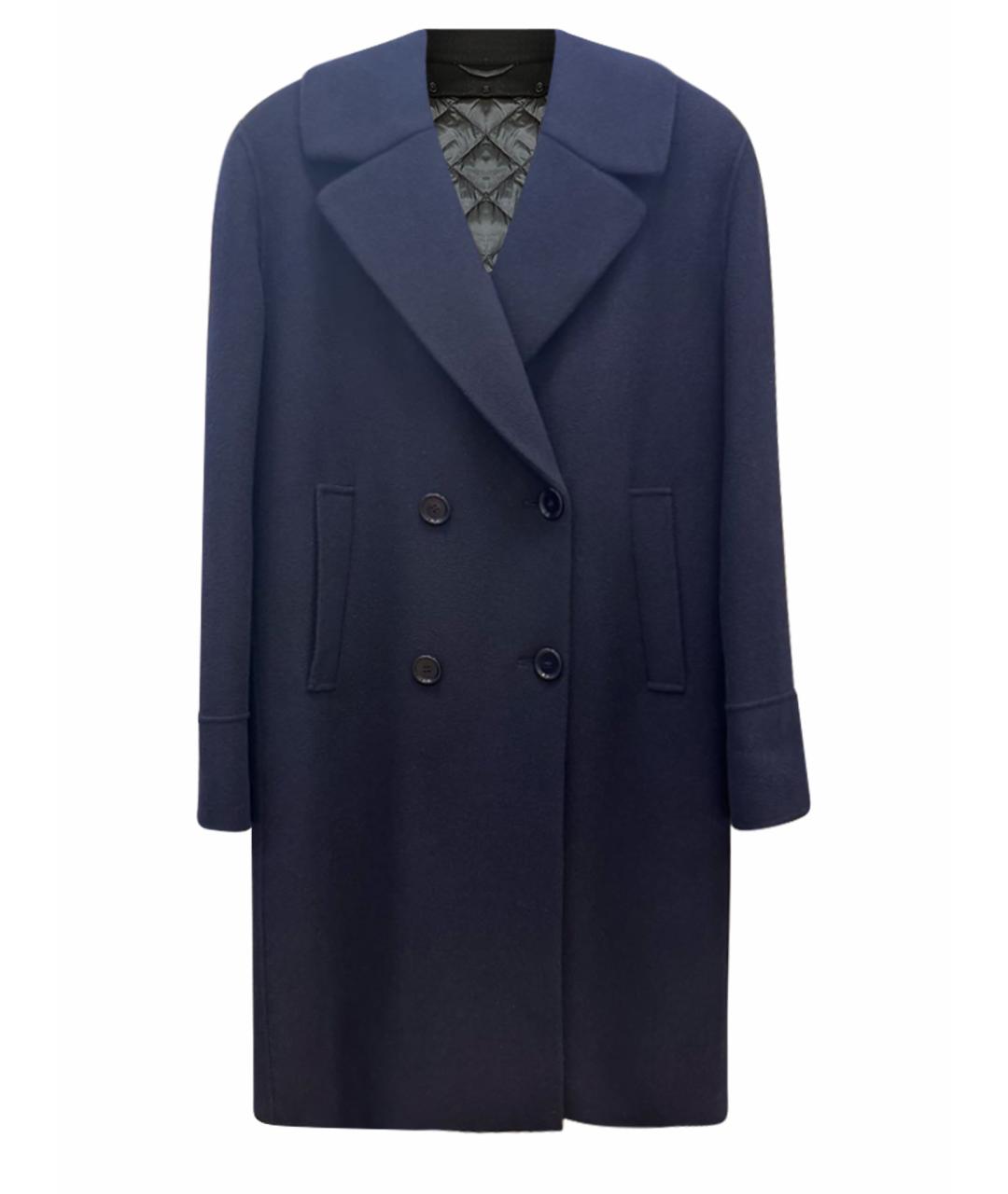 'S MAX MARA Темно-синее шерстяное пальто, фото 1