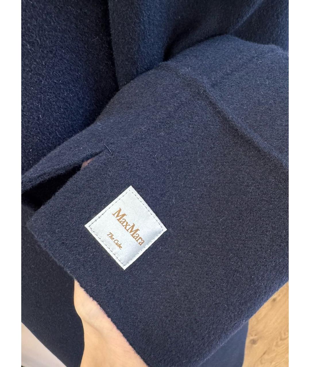 'S MAX MARA Темно-синее шерстяное пальто, фото 4