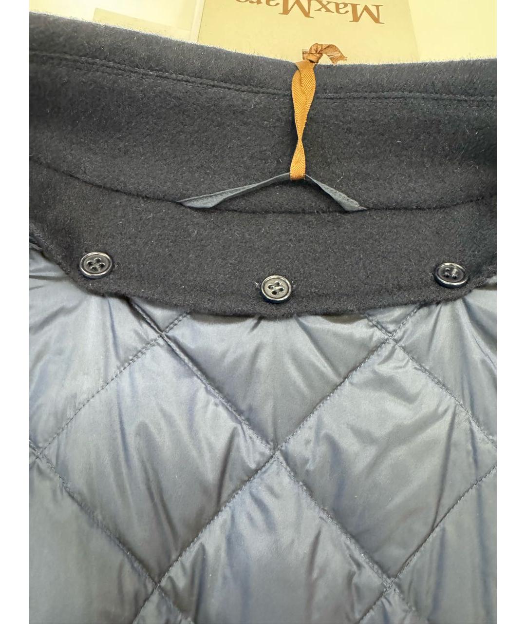 'S MAX MARA Темно-синее шерстяное пальто, фото 7