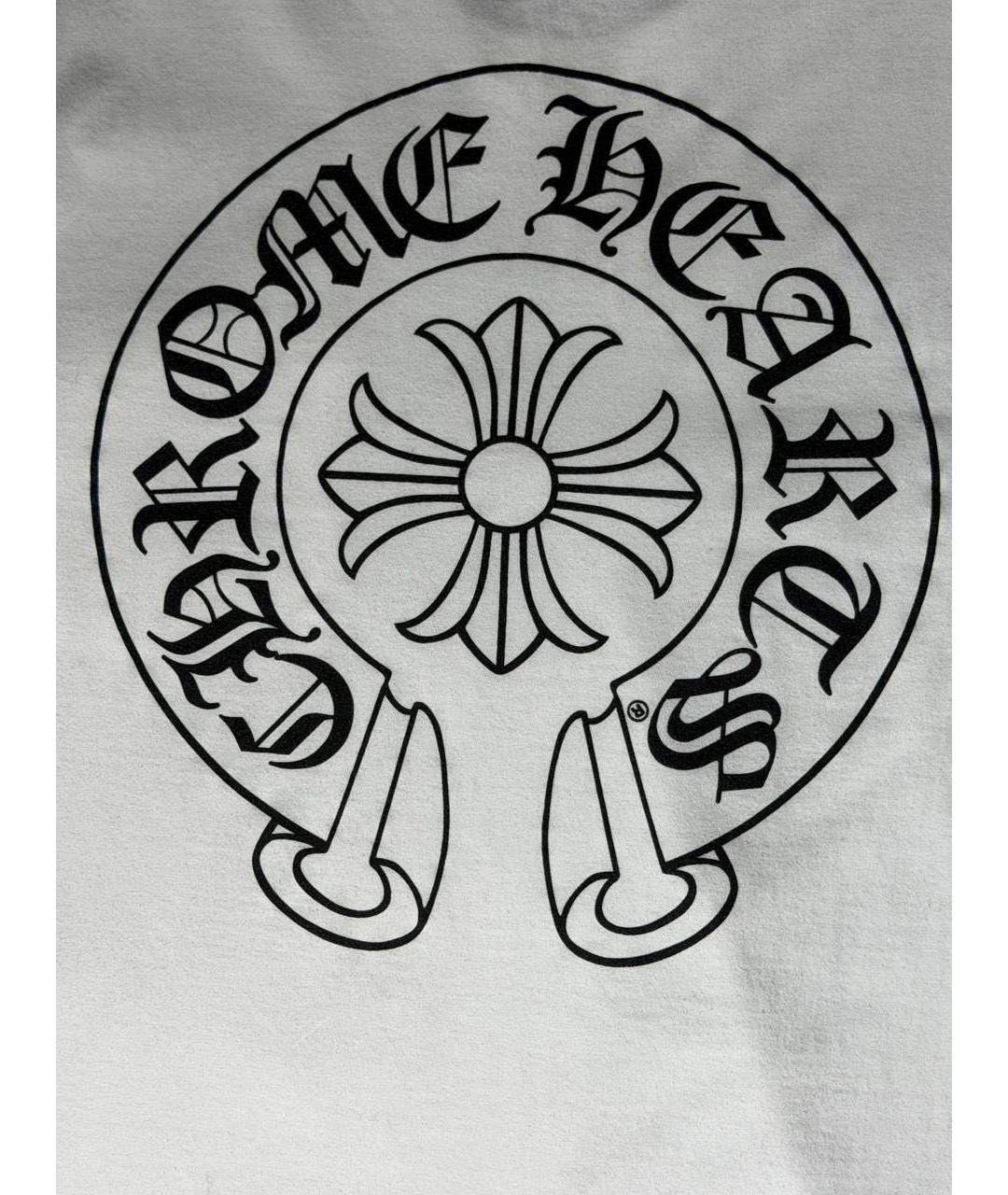 CHROME HEARTS Белая хлопковая футболка, фото 4