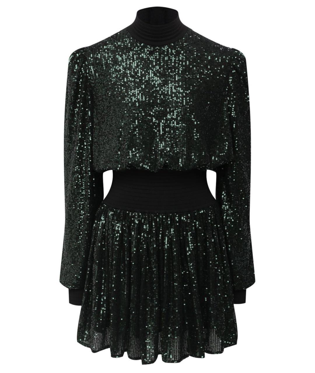 BALMAIN Зеленые полиэстеровое вечернее платье, фото 1