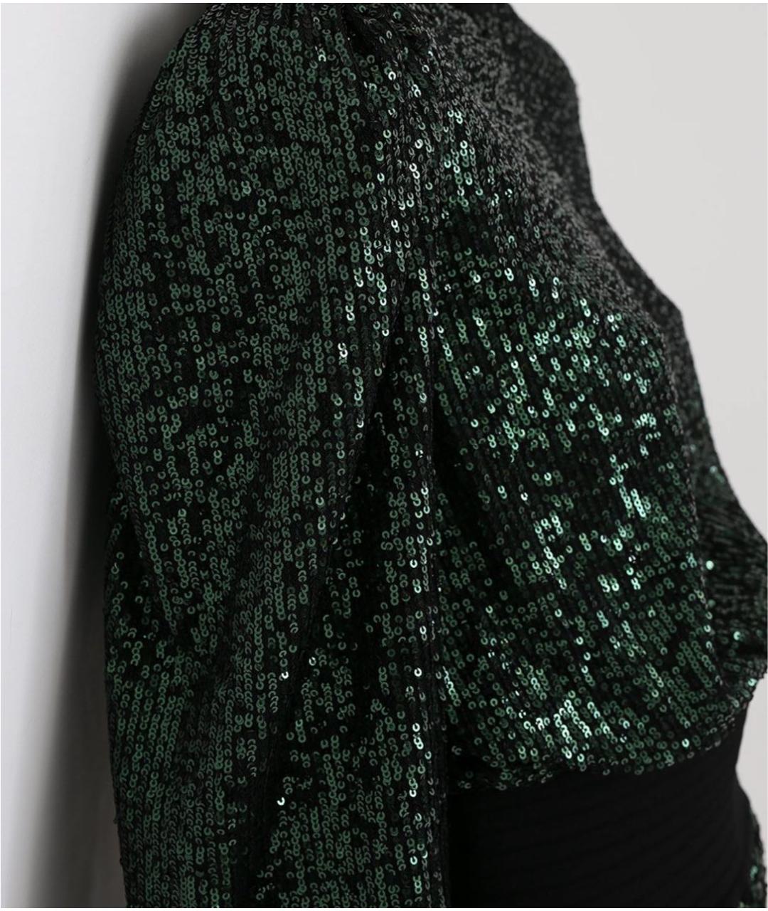 BALMAIN Зеленые полиэстеровое вечернее платье, фото 4