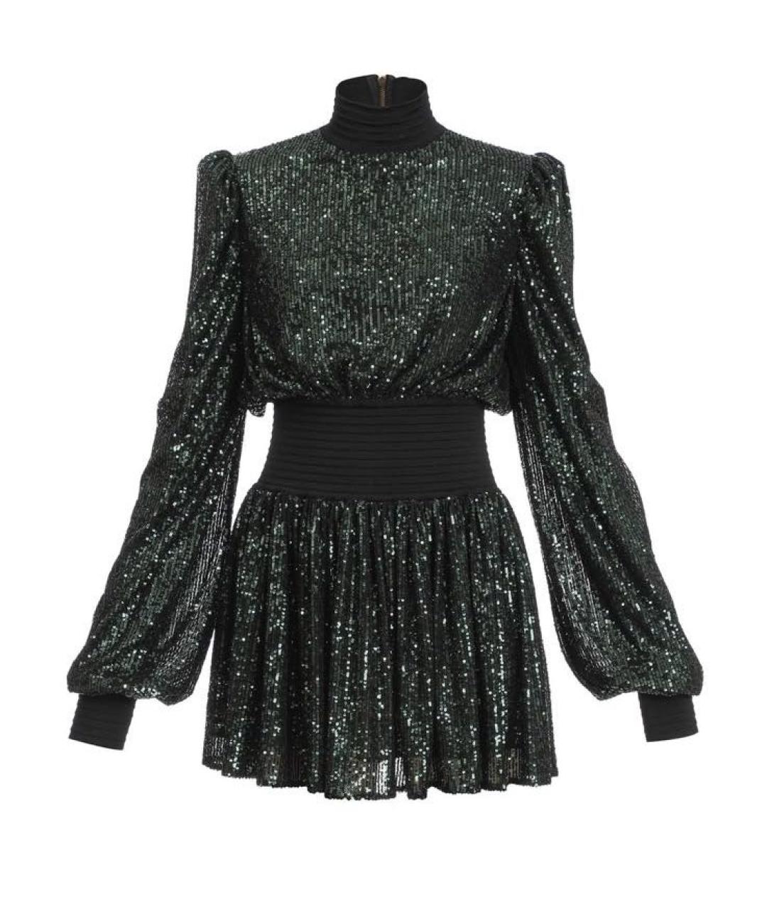 BALMAIN Зеленые полиэстеровое вечернее платье, фото 7