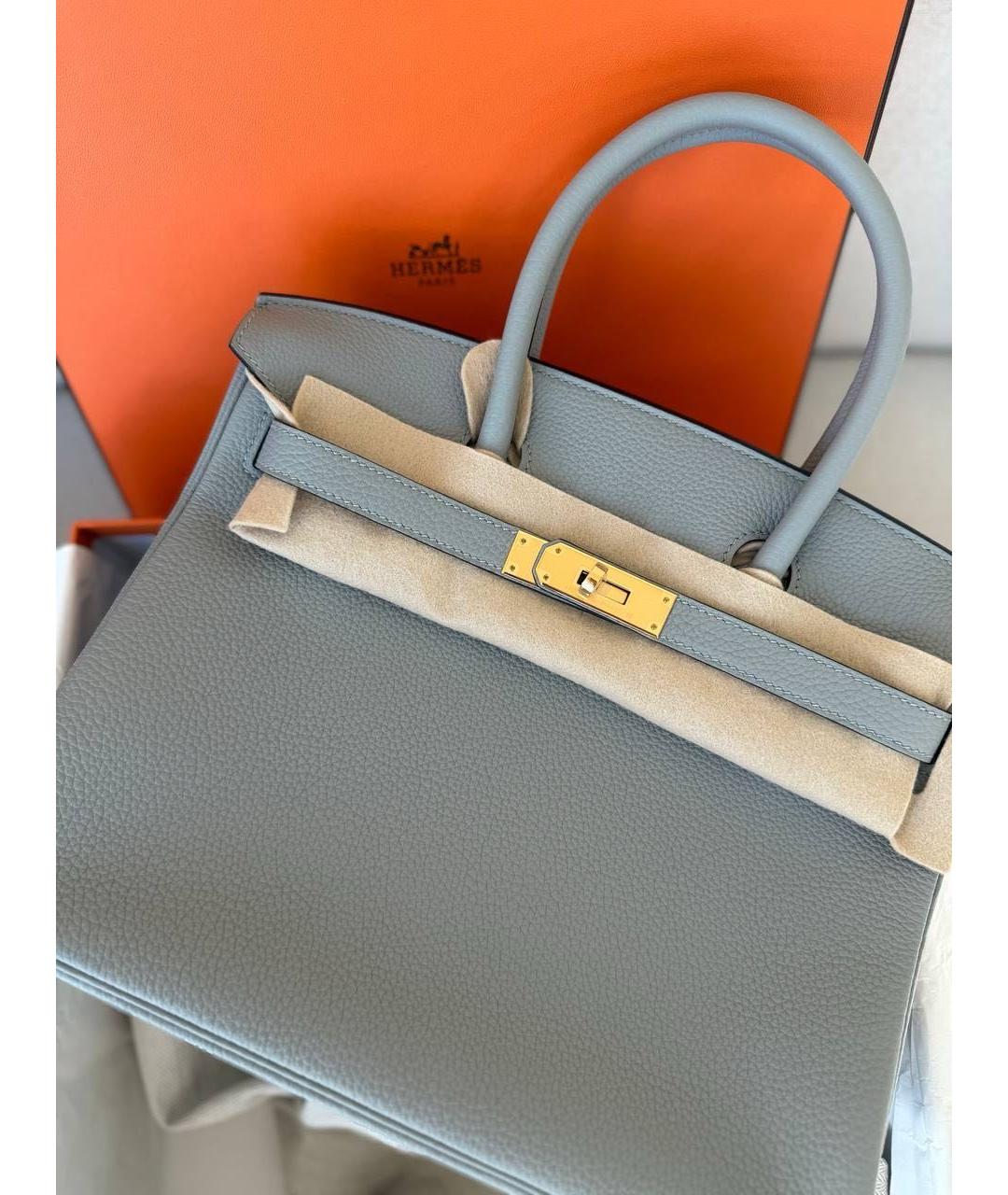 HERMES Кожаная сумка с короткими ручками, фото 7