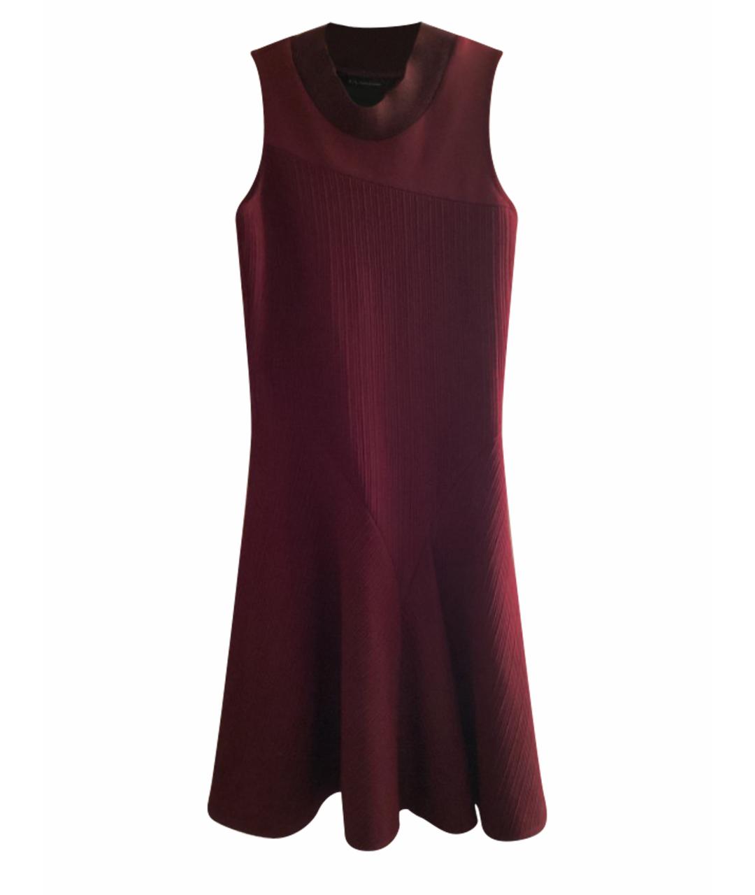 ARMANI EXCHANGE Бордовое полиэстеровое повседневное платье, фото 1
