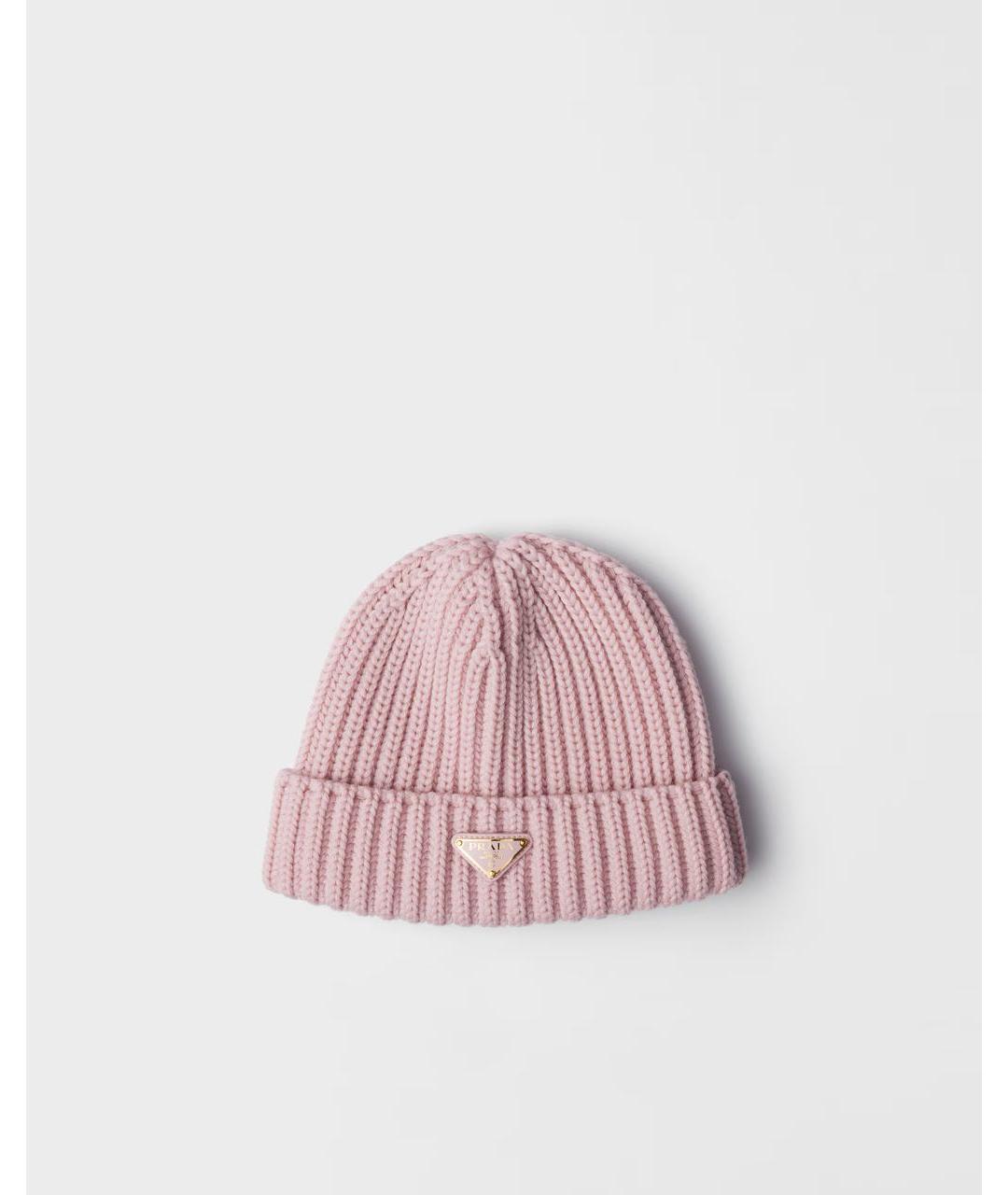 PRADA Розовая шерстяная шапка, фото 4