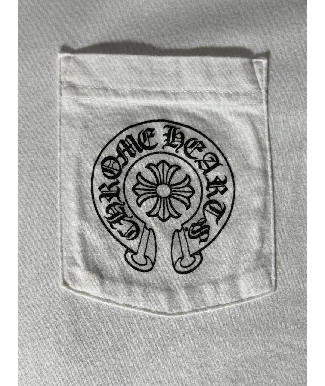 CHROME HEARTS Белая хлопковая футболка, фото 5
