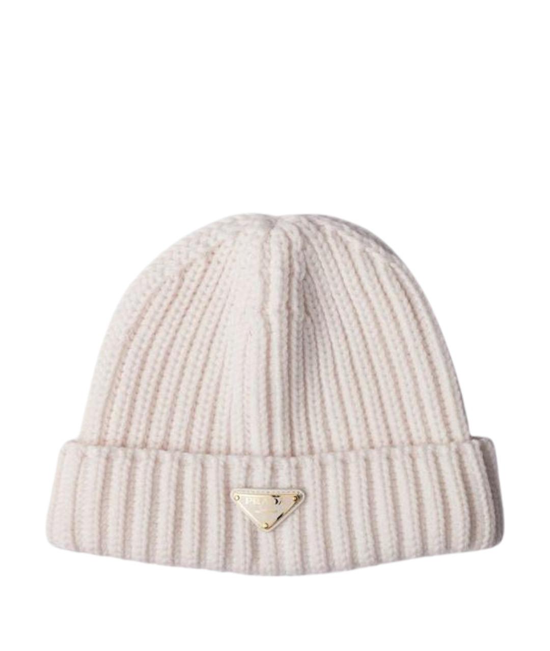 PRADA Розовая шерстяная шапка, фото 1