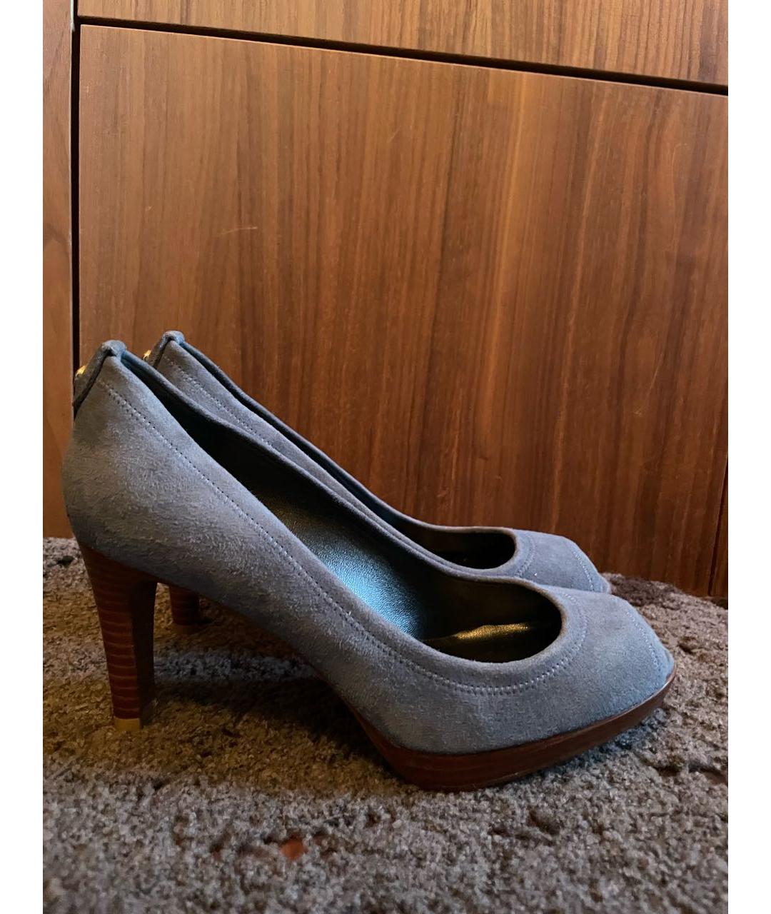 STUART WEITZMAN Голубые замшевые туфли, фото 7