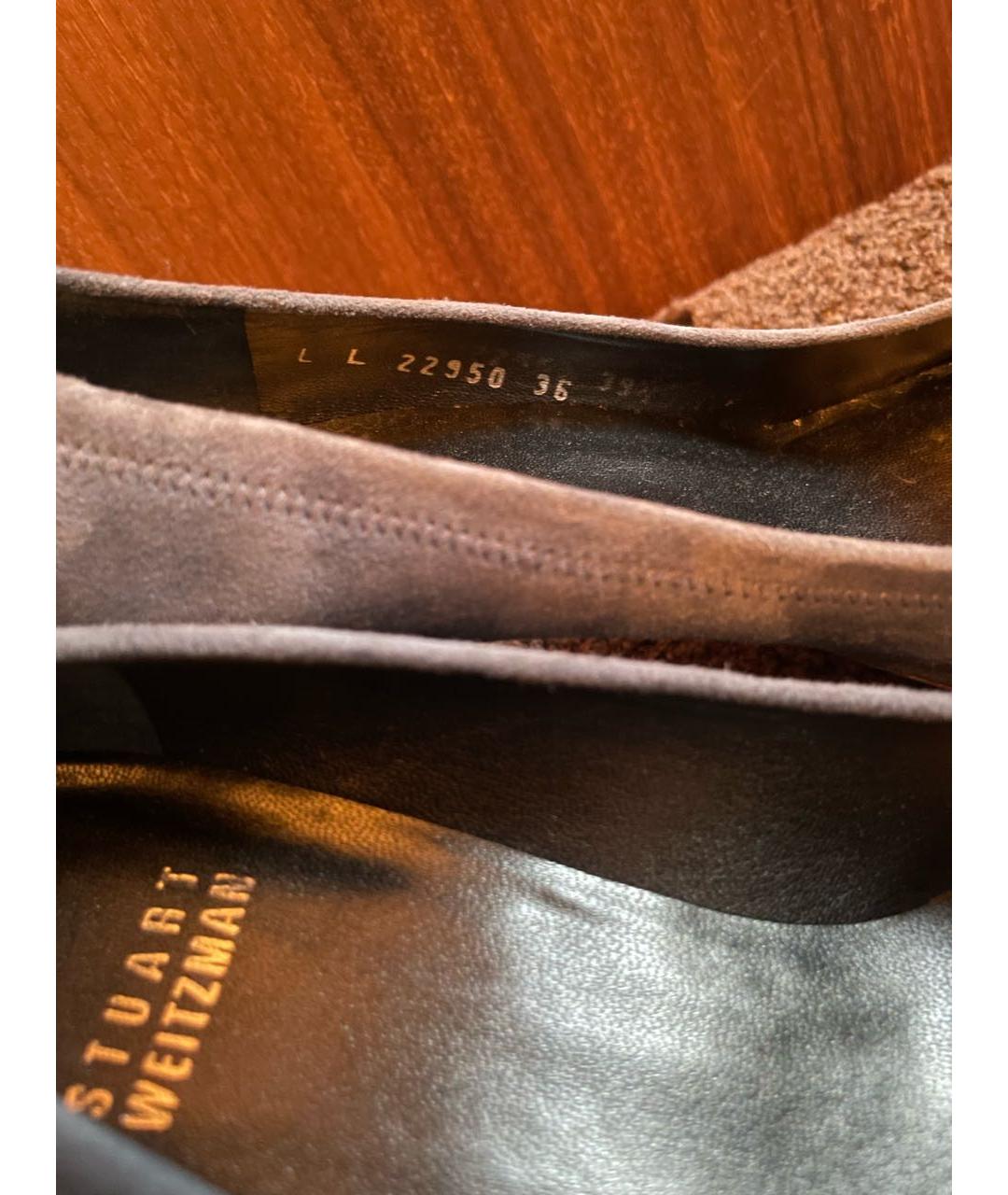 STUART WEITZMAN Голубые замшевые туфли, фото 6