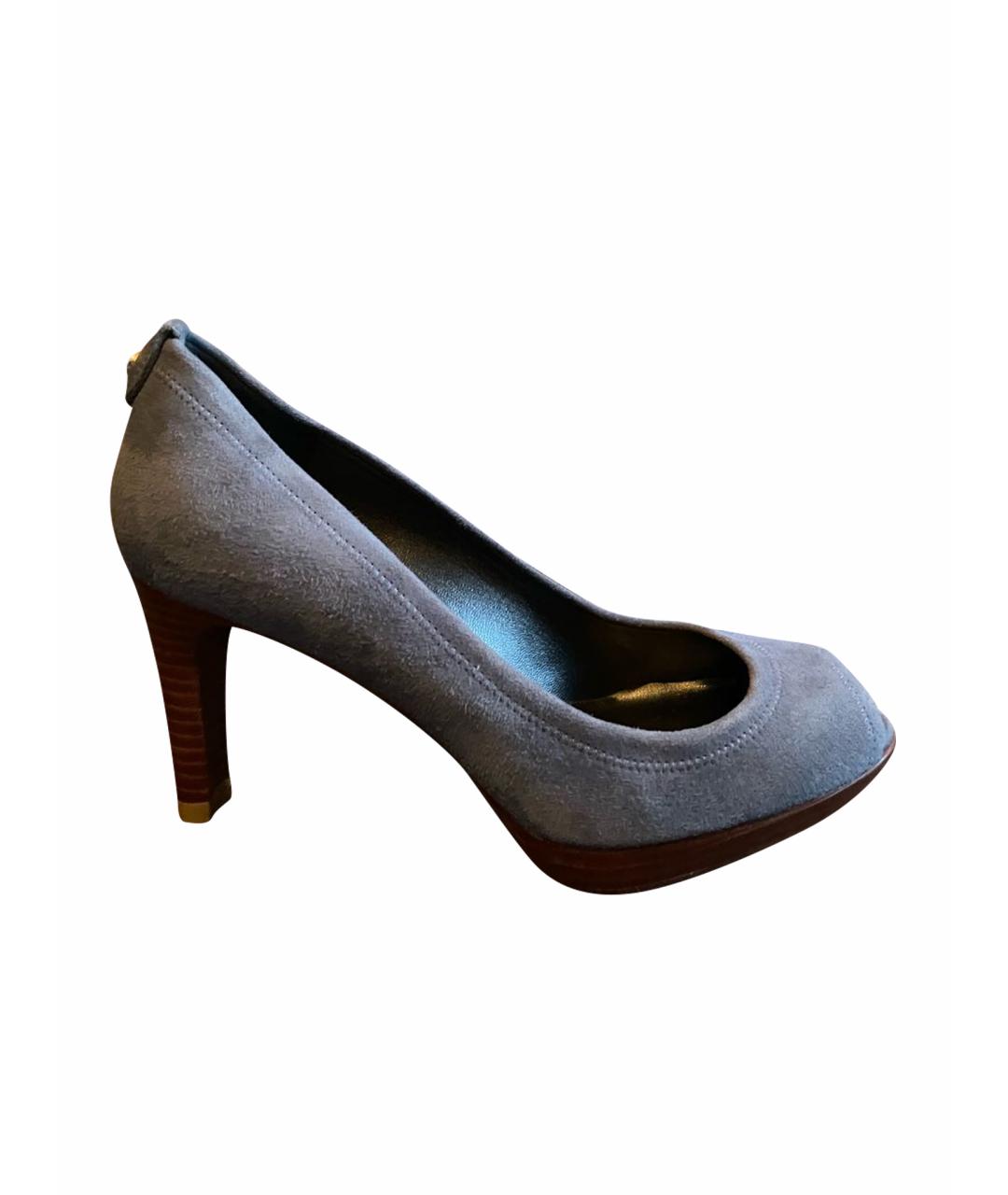 STUART WEITZMAN Голубые замшевые туфли, фото 1