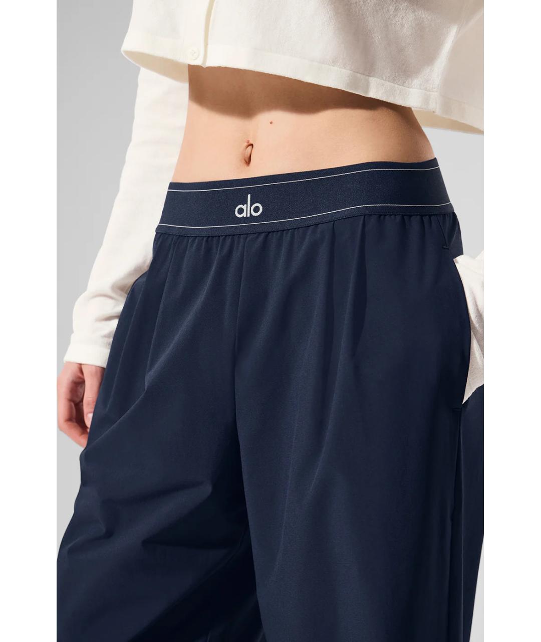 ALO YOGA Темно-синие прямые брюки, фото 5