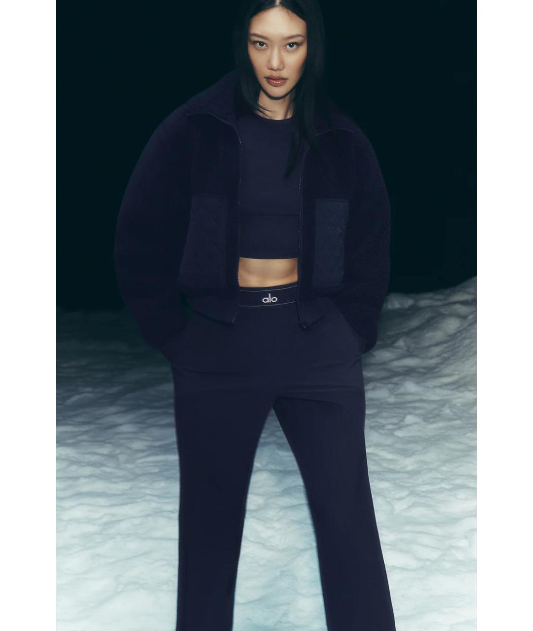 ALO YOGA Темно-синие прямые брюки, фото 7