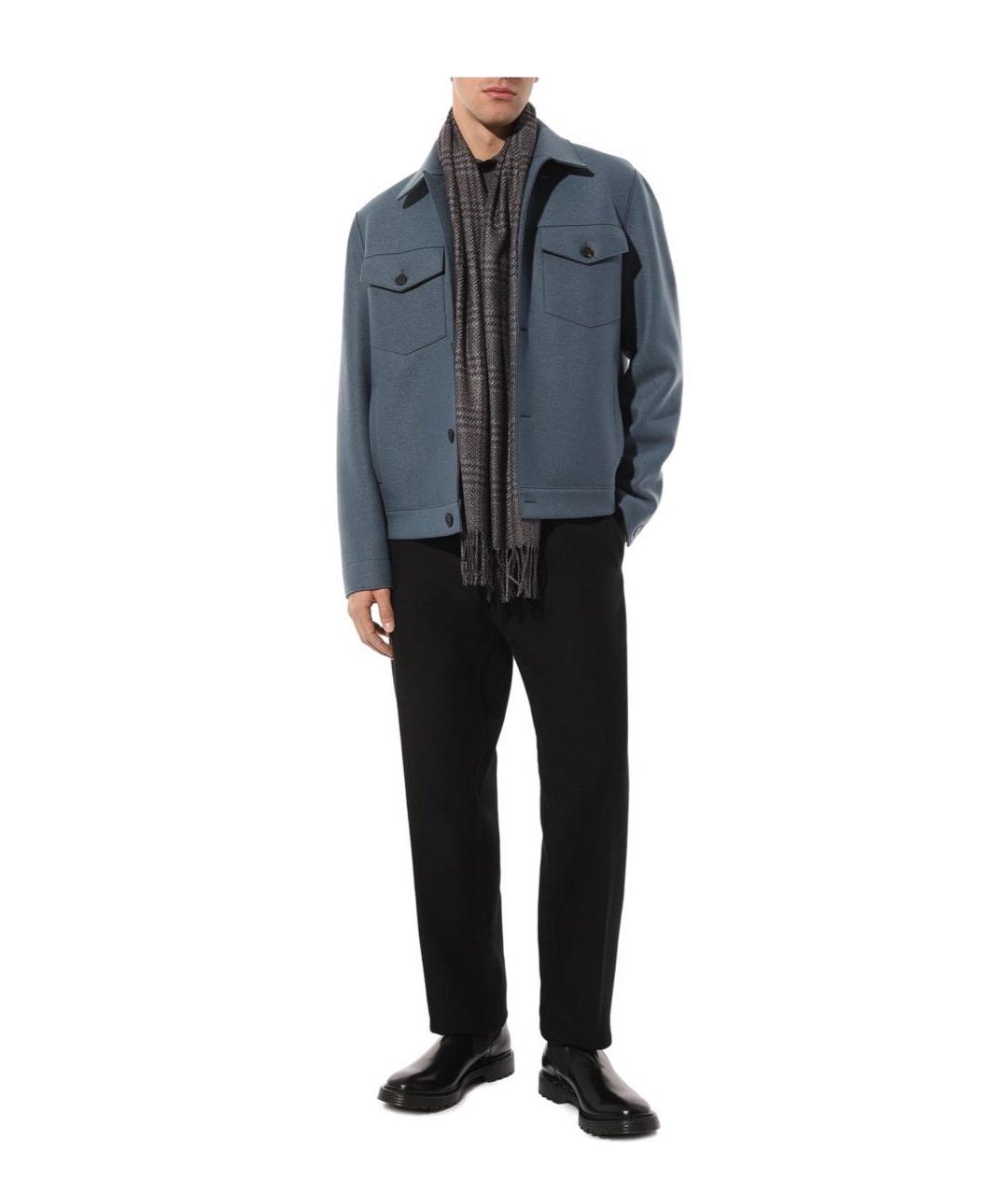 PIACENZA CASHMERE Серый кашемировый шарф, фото 4