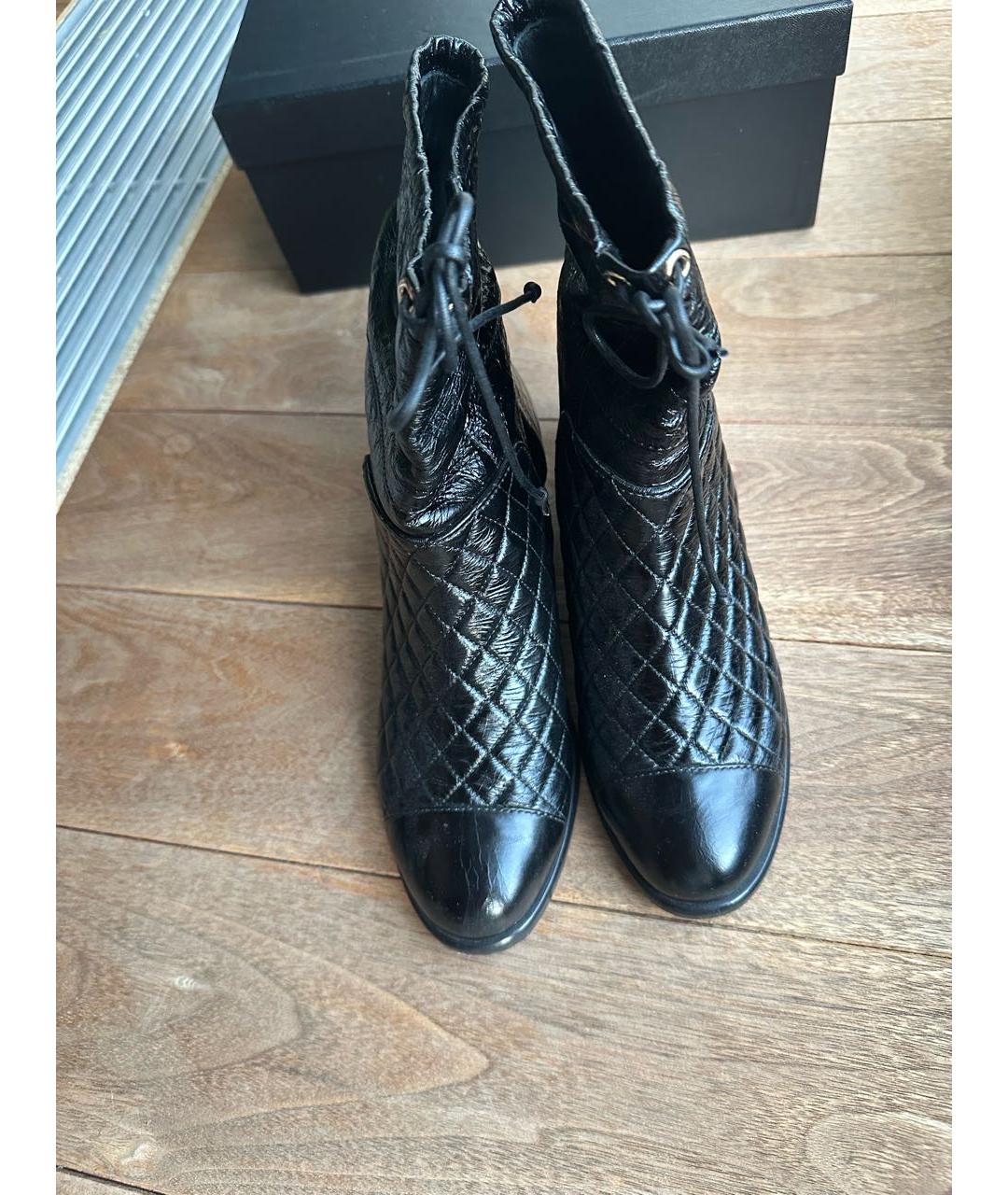 CHANEL Черные кожаные полусапоги, фото 2