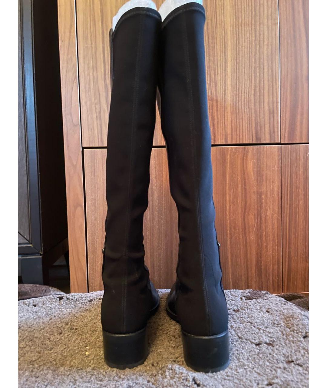 STUART WEITZMAN Черные кожаные сапоги, фото 4