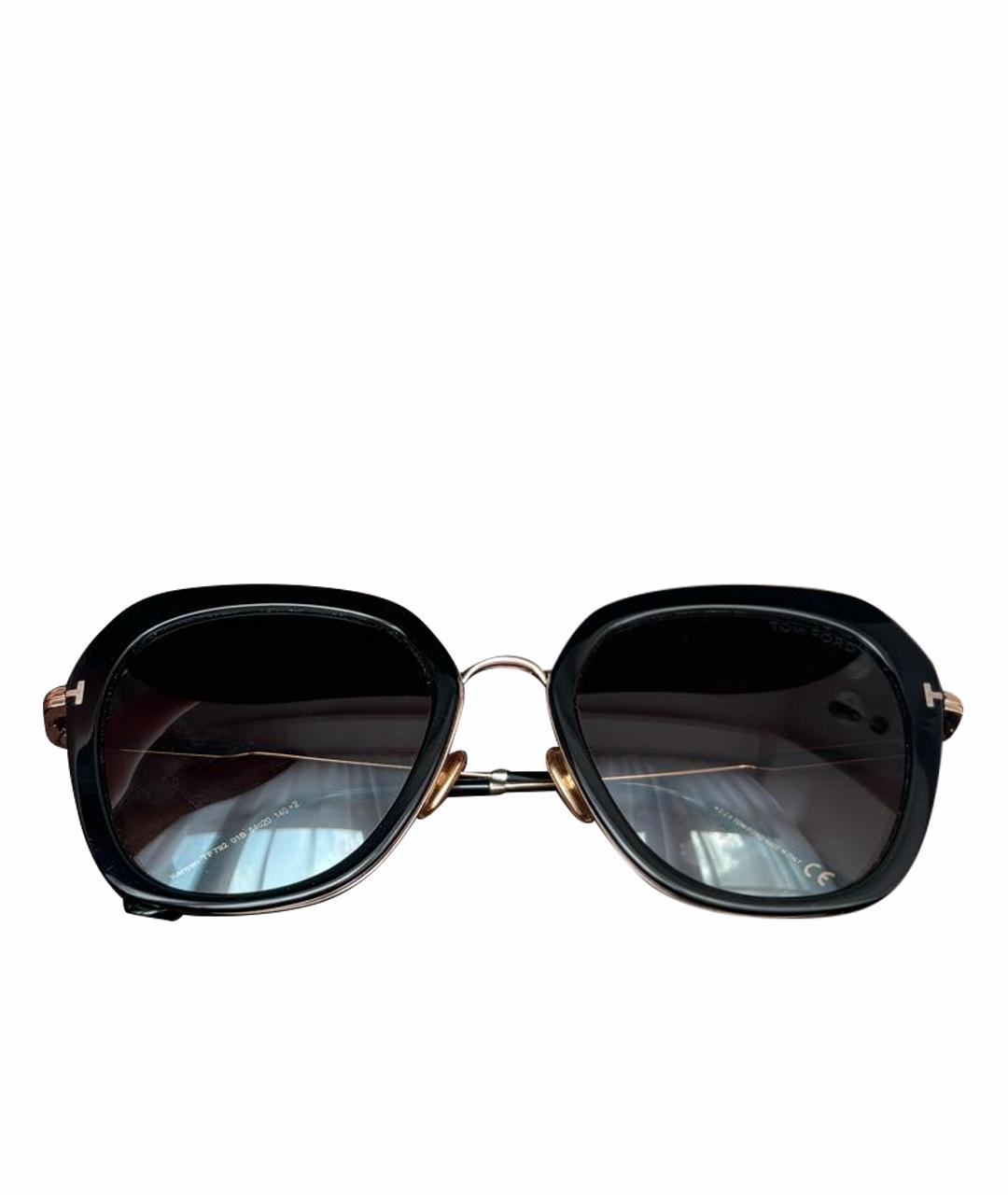 TOM FORD Черные металлические солнцезащитные очки, фото 1