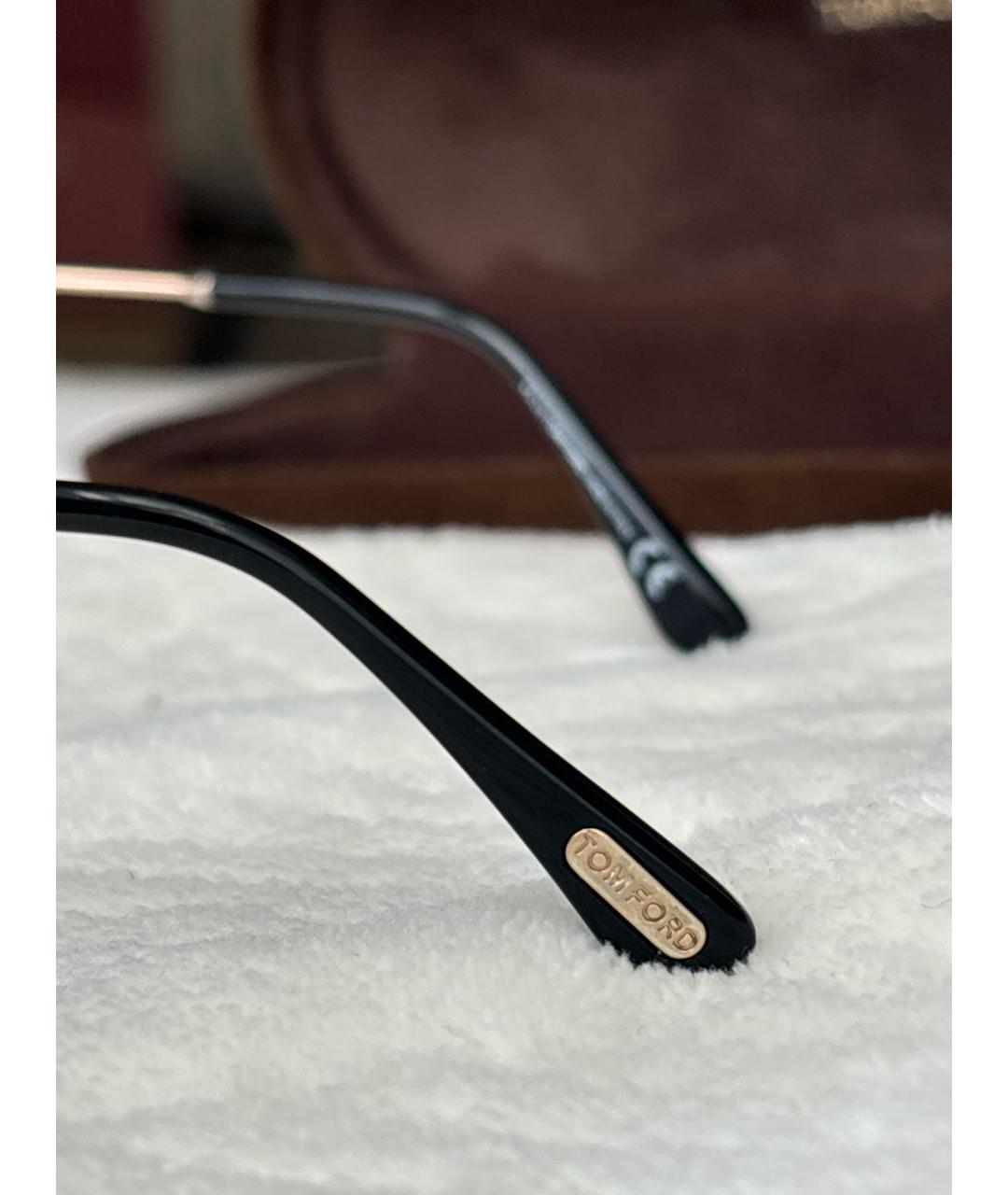 TOM FORD Черные металлические солнцезащитные очки, фото 3