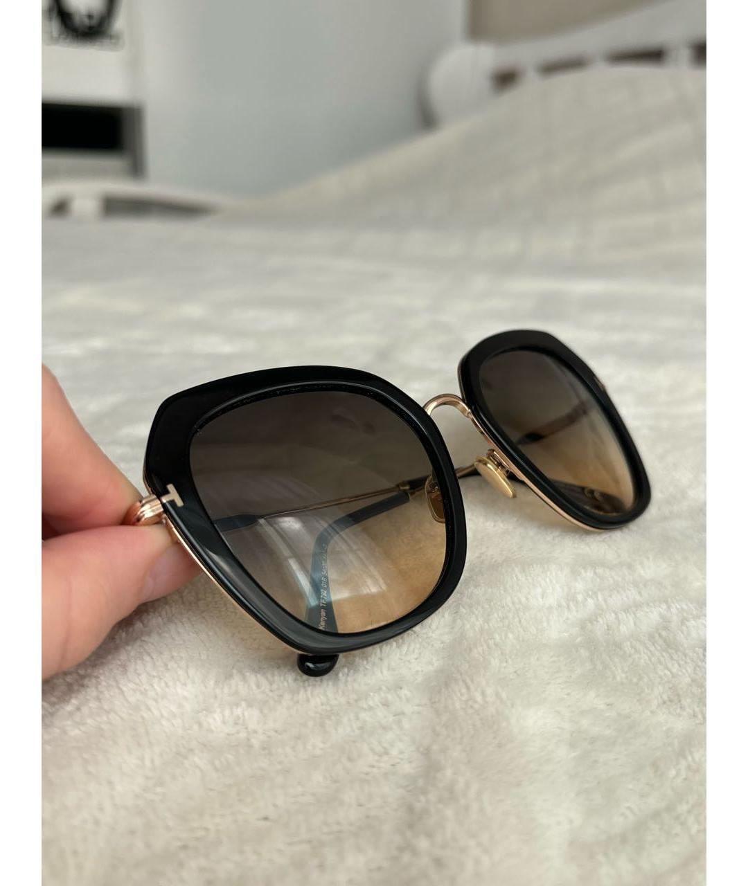 TOM FORD Черные металлические солнцезащитные очки, фото 2