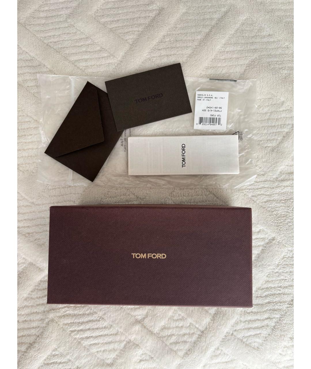 TOM FORD Черные металлические солнцезащитные очки, фото 7