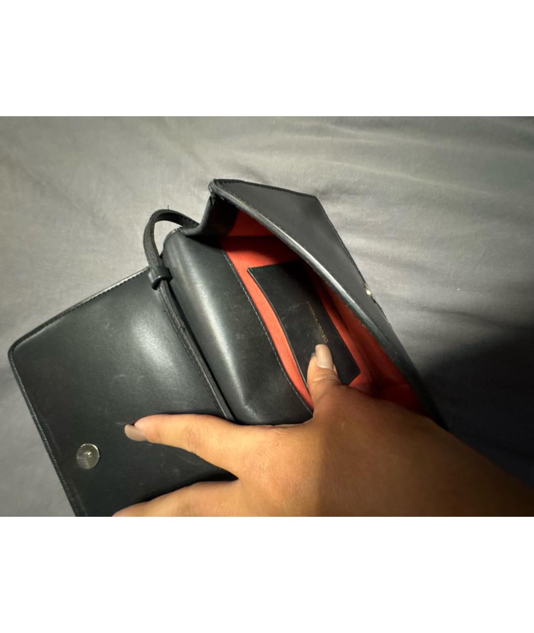 EMPORIO ARMANI Черная сумка через плечо из искусственной кожи, фото 4