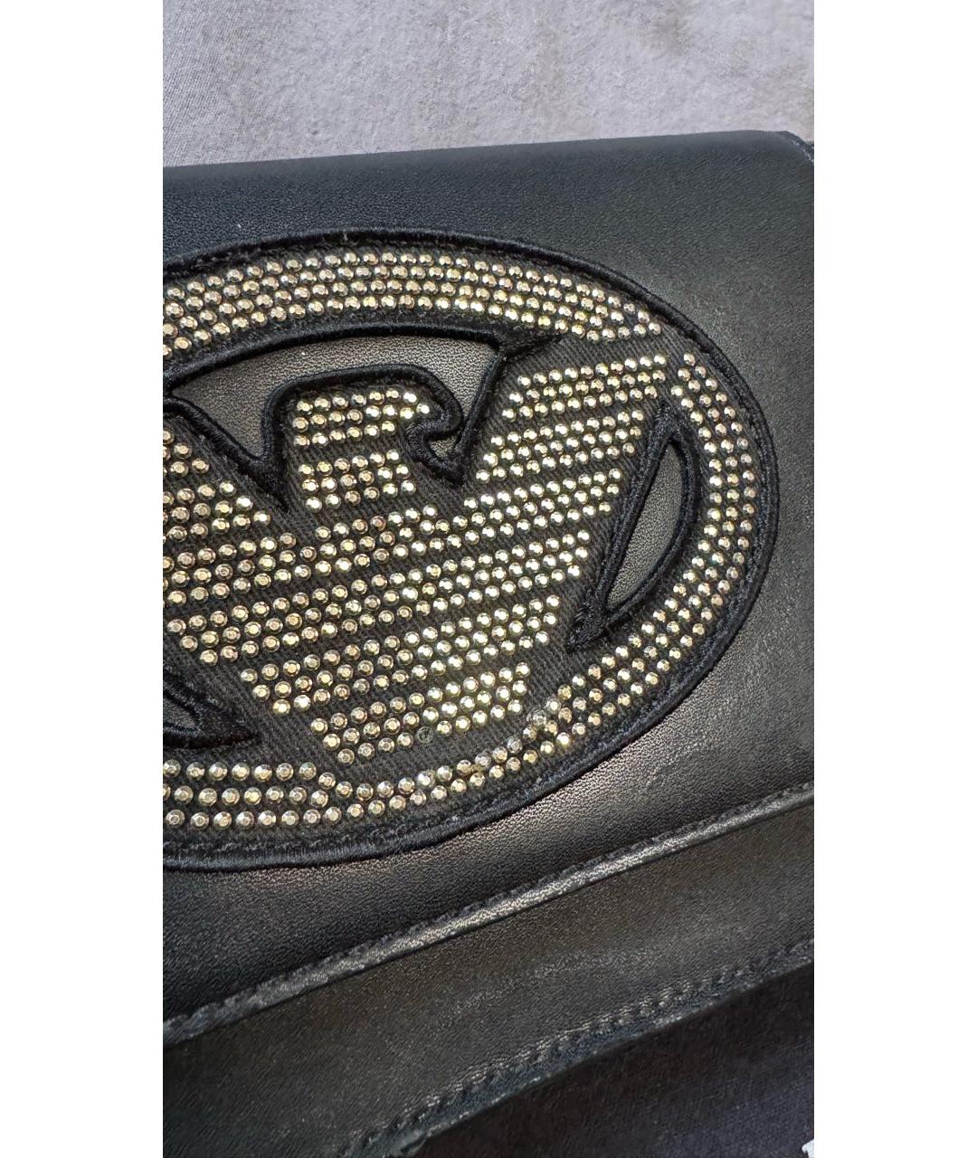 EMPORIO ARMANI Черная сумка через плечо из искусственной кожи, фото 5