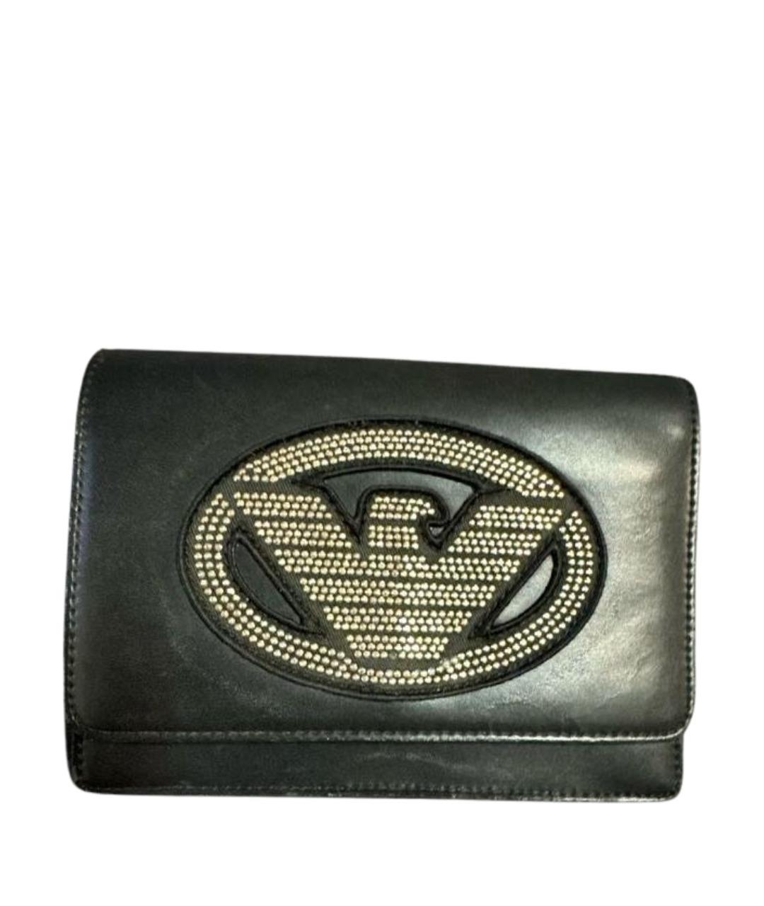 EMPORIO ARMANI Черная сумка через плечо из искусственной кожи, фото 1