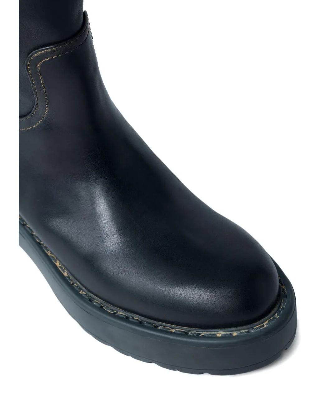 MIU MIU Черные кожаные сапоги, фото 4