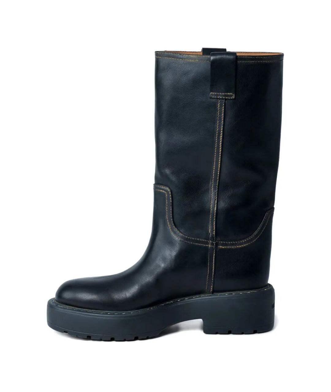 MIU MIU Черные кожаные сапоги, фото 3