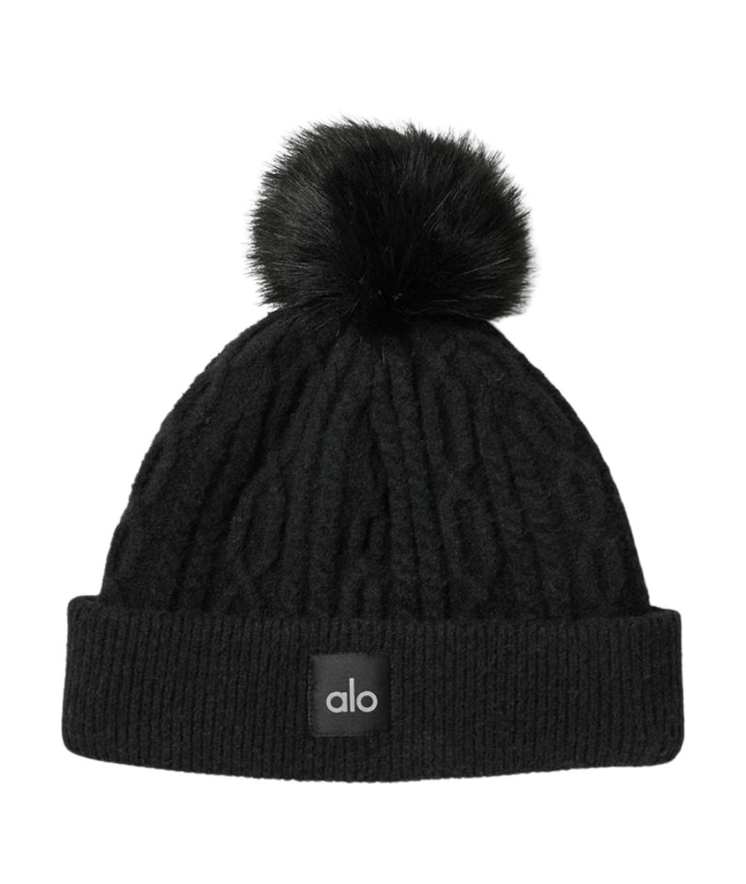ALO YOGA Черная шапка, фото 1