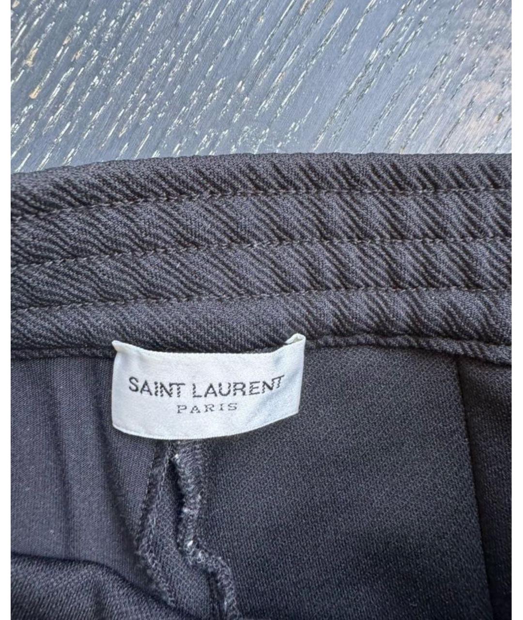 SAINT LAURENT Черные полиамидовые леггинсы и велосипедки, фото 3