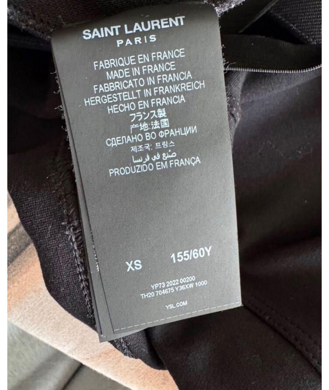 SAINT LAURENT Черные полиамидовые леггинсы и велосипедки, фото 6