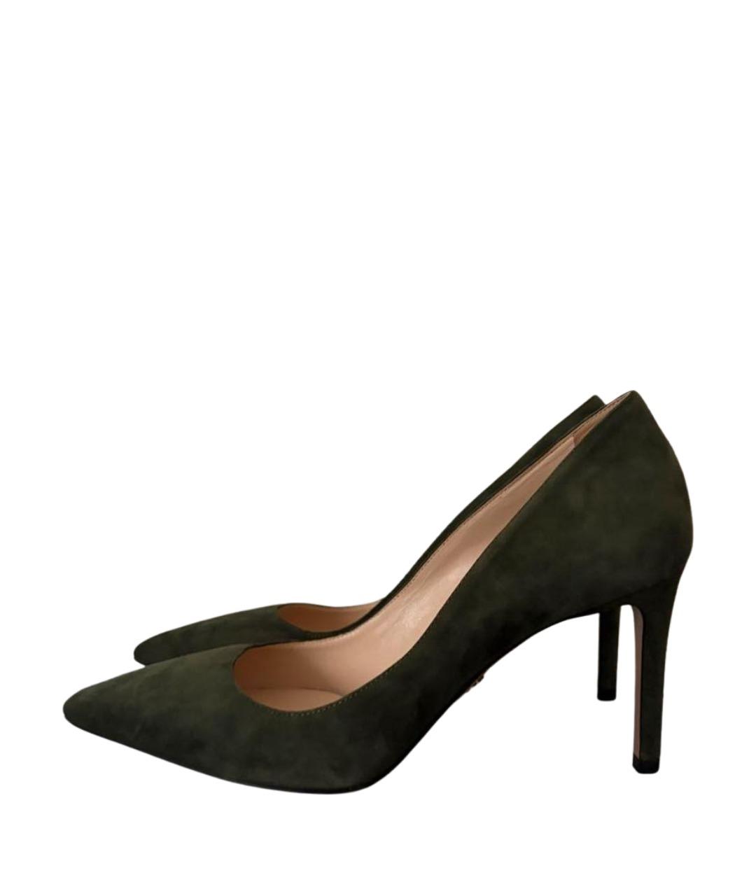 PRADA Хаки замшевые туфли, фото 6