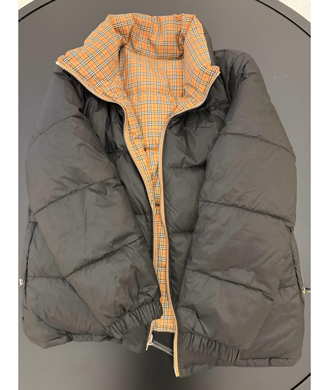 BURBERRY Черный полиэстеровый пуховик, фото 4