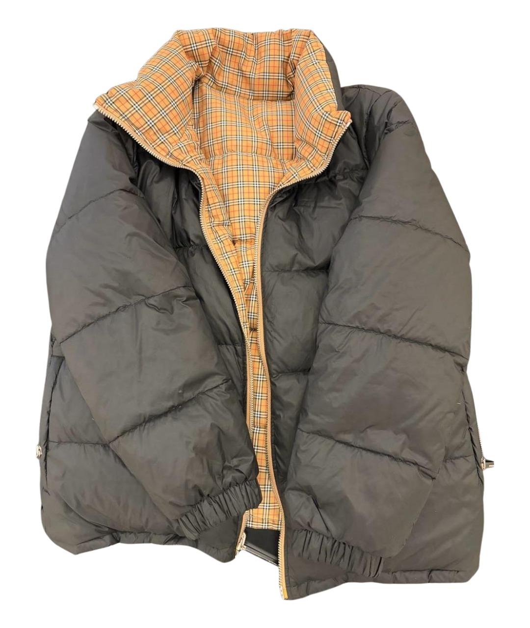 BURBERRY Черный полиэстеровый пуховик, фото 1