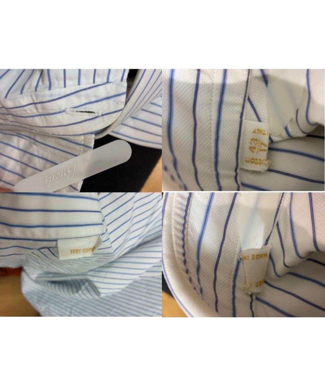 BRIONI Белая хлопковая классическая рубашка, фото 5