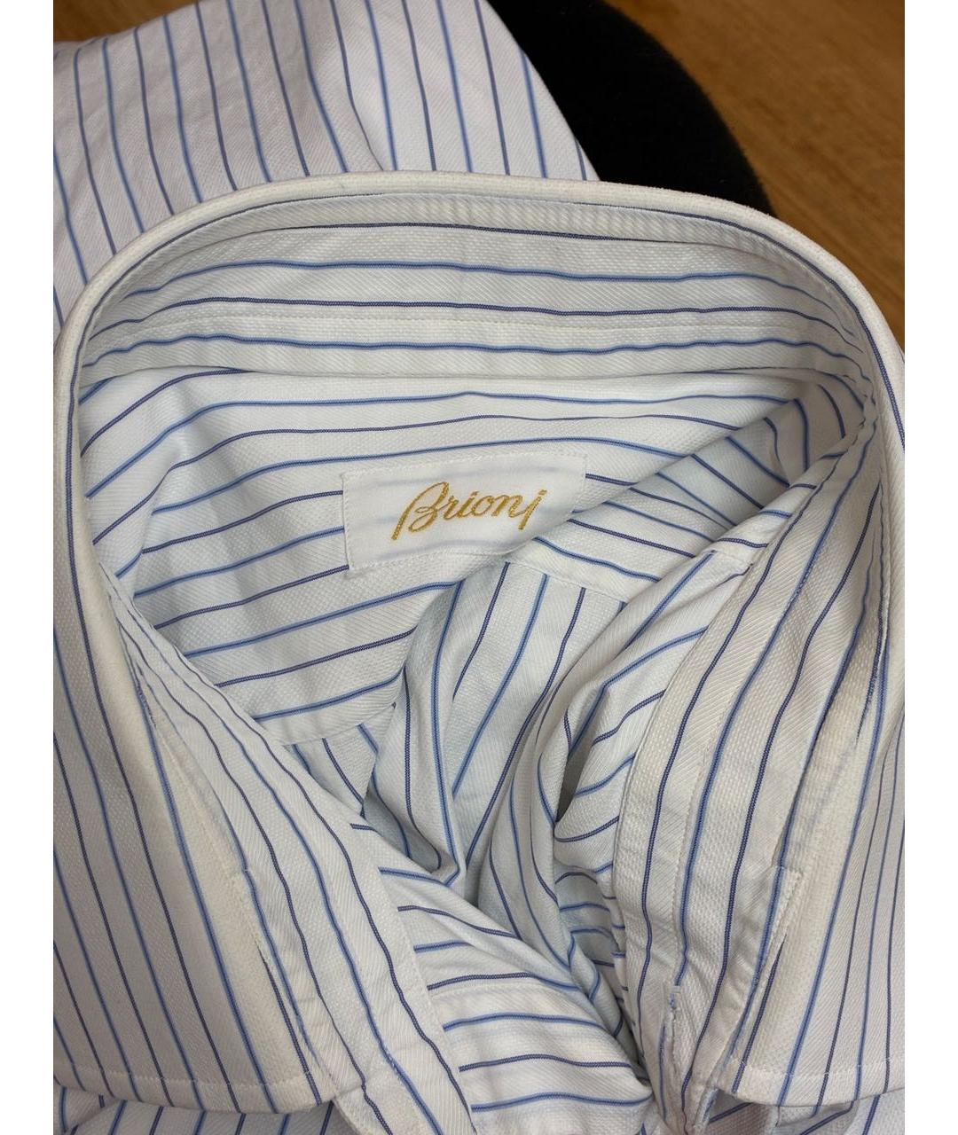 BRIONI Белая хлопковая классическая рубашка, фото 7