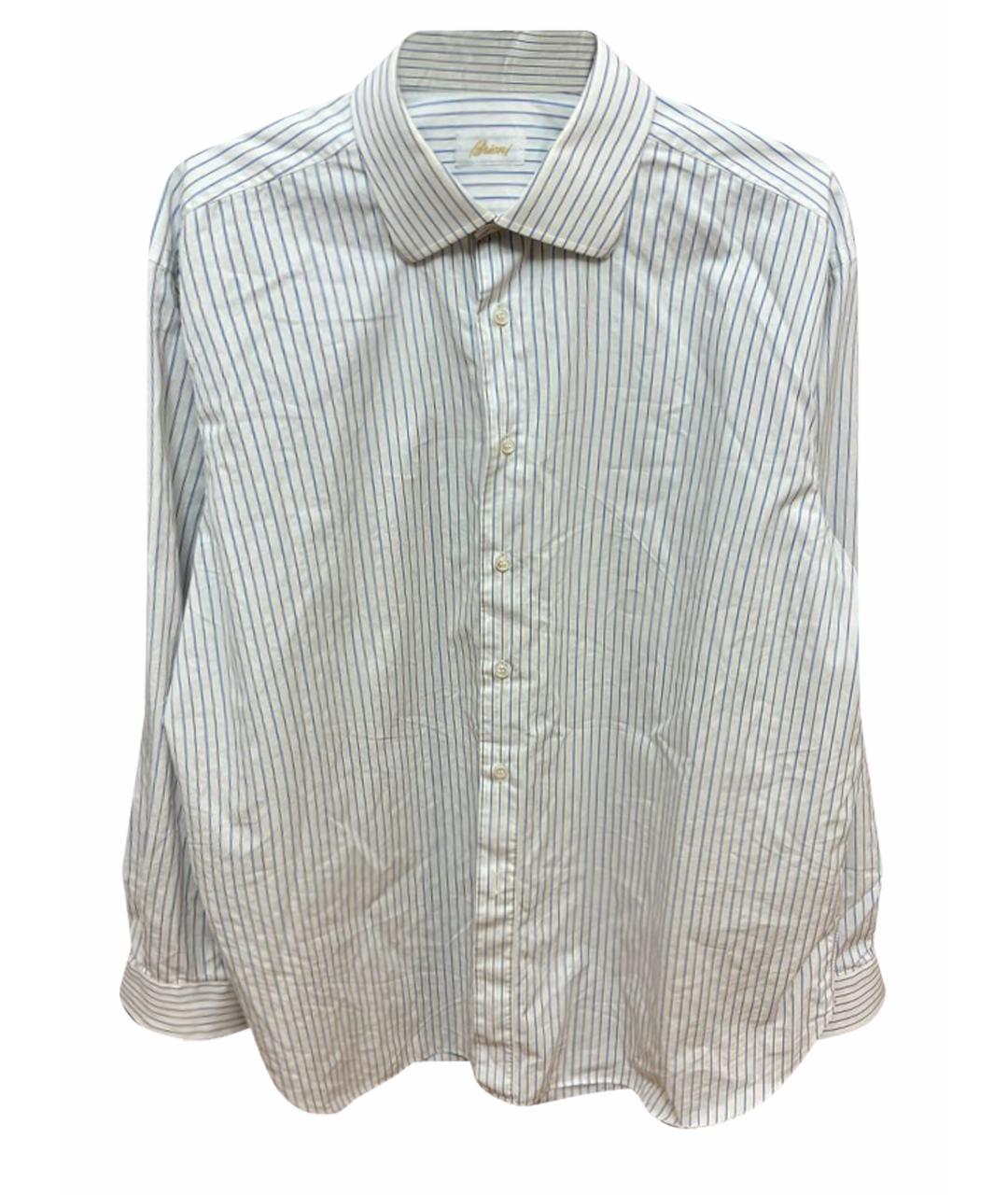 BRIONI Белая хлопковая классическая рубашка, фото 1