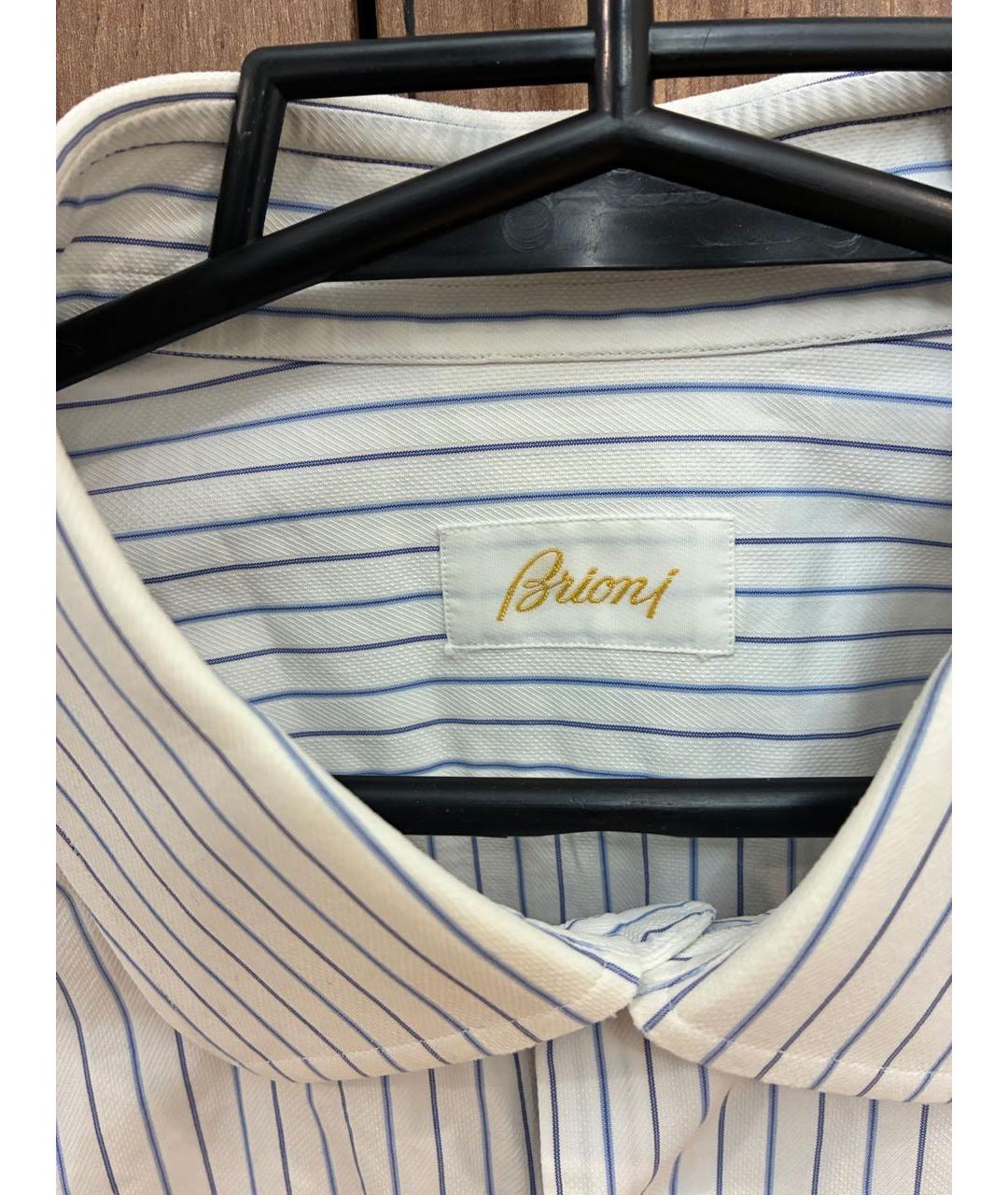 BRIONI Белая хлопковая классическая рубашка, фото 3