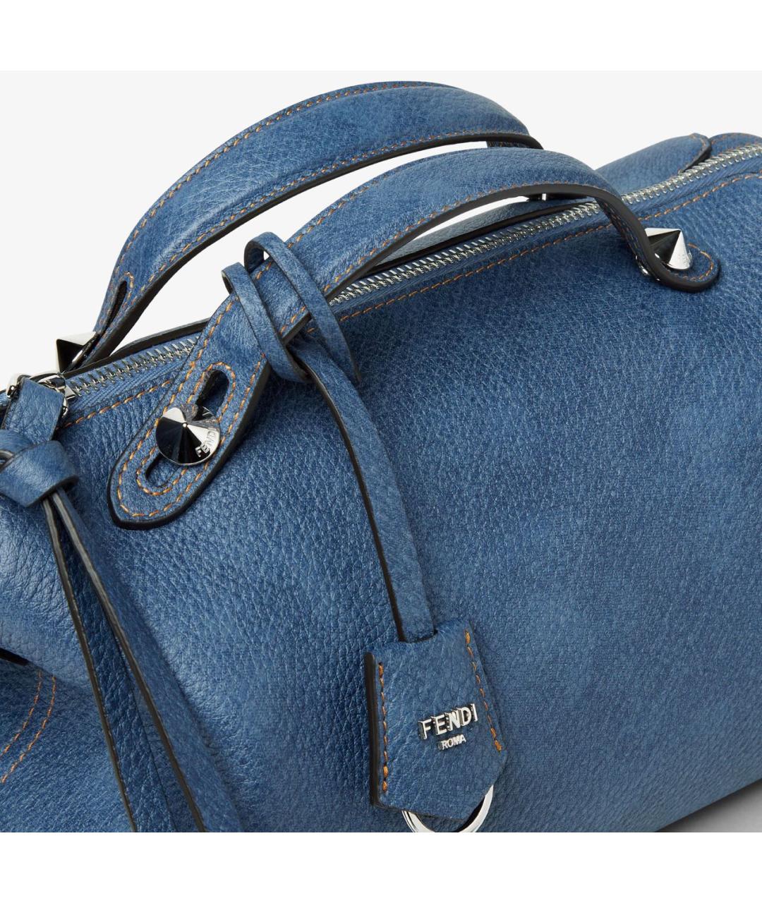 FENDI Синяя кожаная сумка через плечо, фото 7