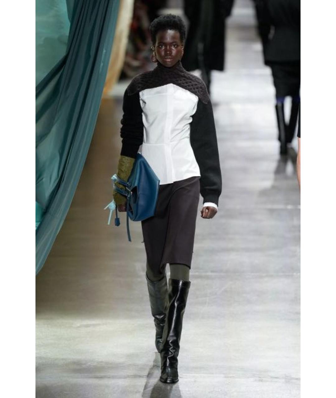 FENDI Синяя кожаная сумка через плечо, фото 4