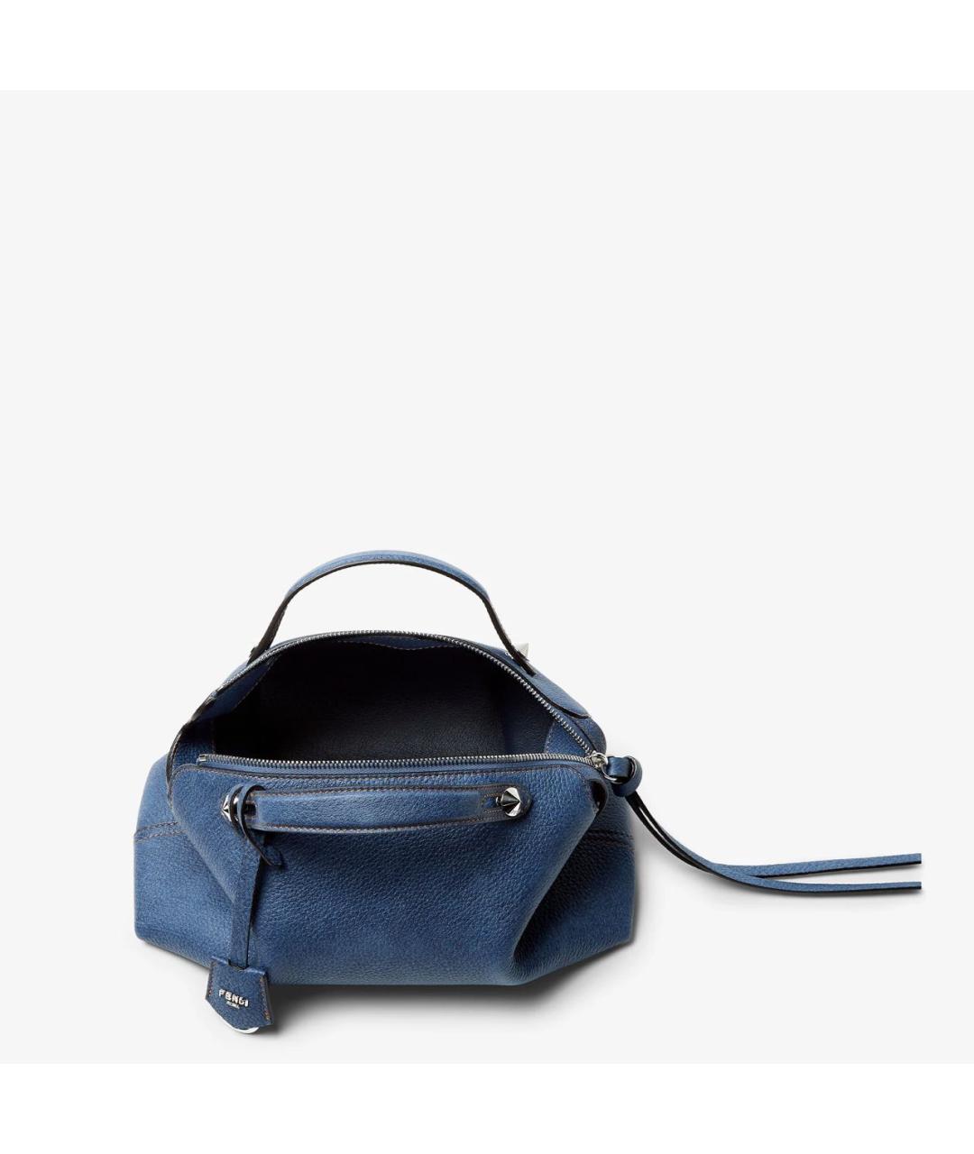 FENDI Синяя кожаная сумка через плечо, фото 5