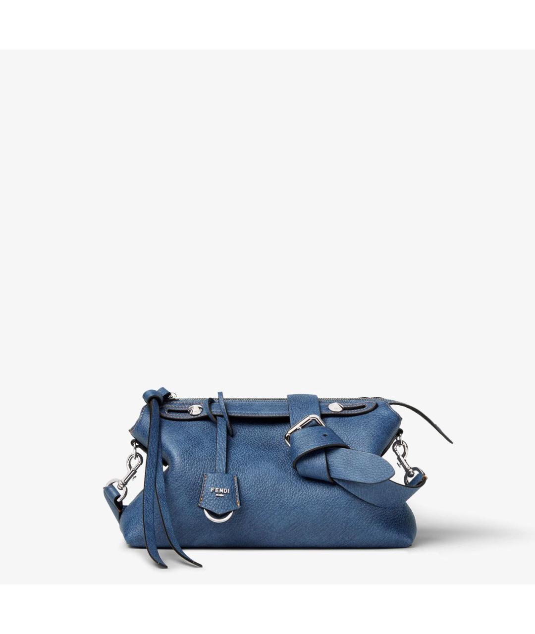 FENDI Синяя кожаная сумка через плечо, фото 2