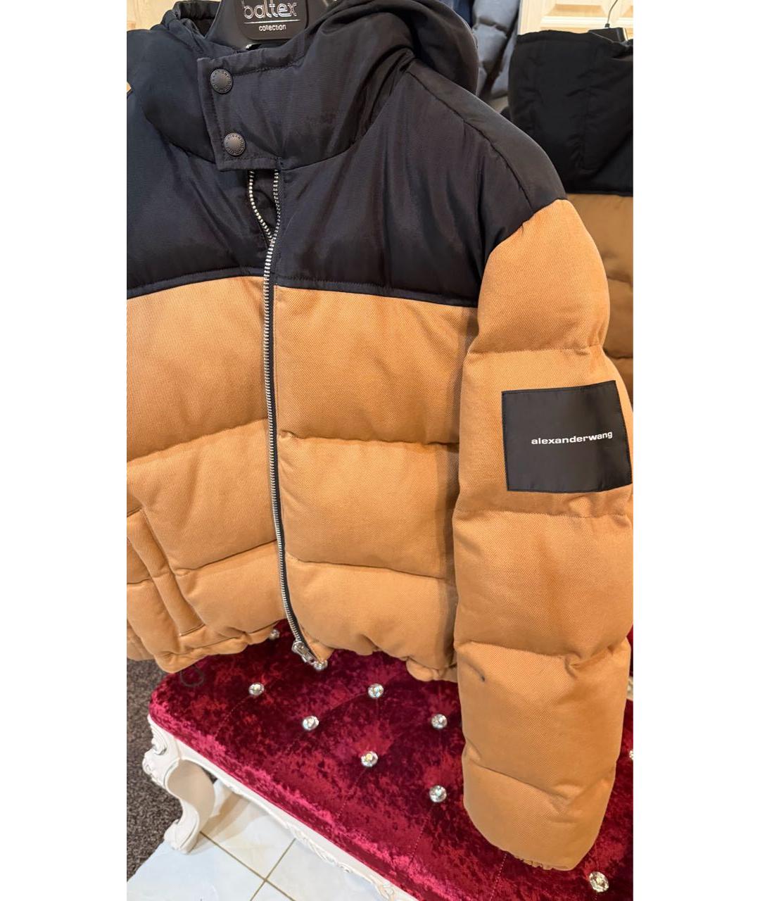 ALEXANDER WANG Бежевый деним пуховик, фото 4