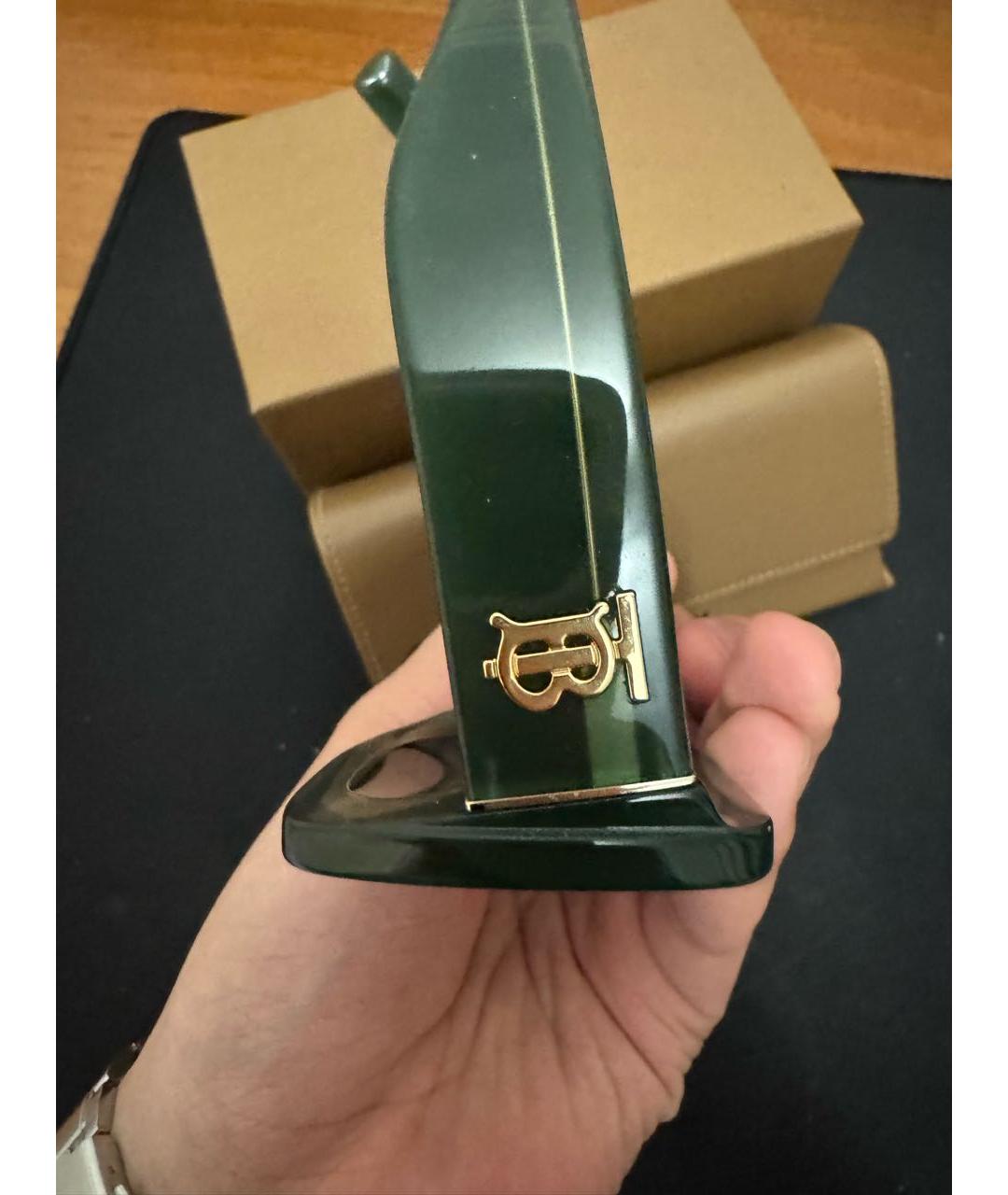 BURBERRY Зеленые пластиковые солнцезащитные очки, фото 2