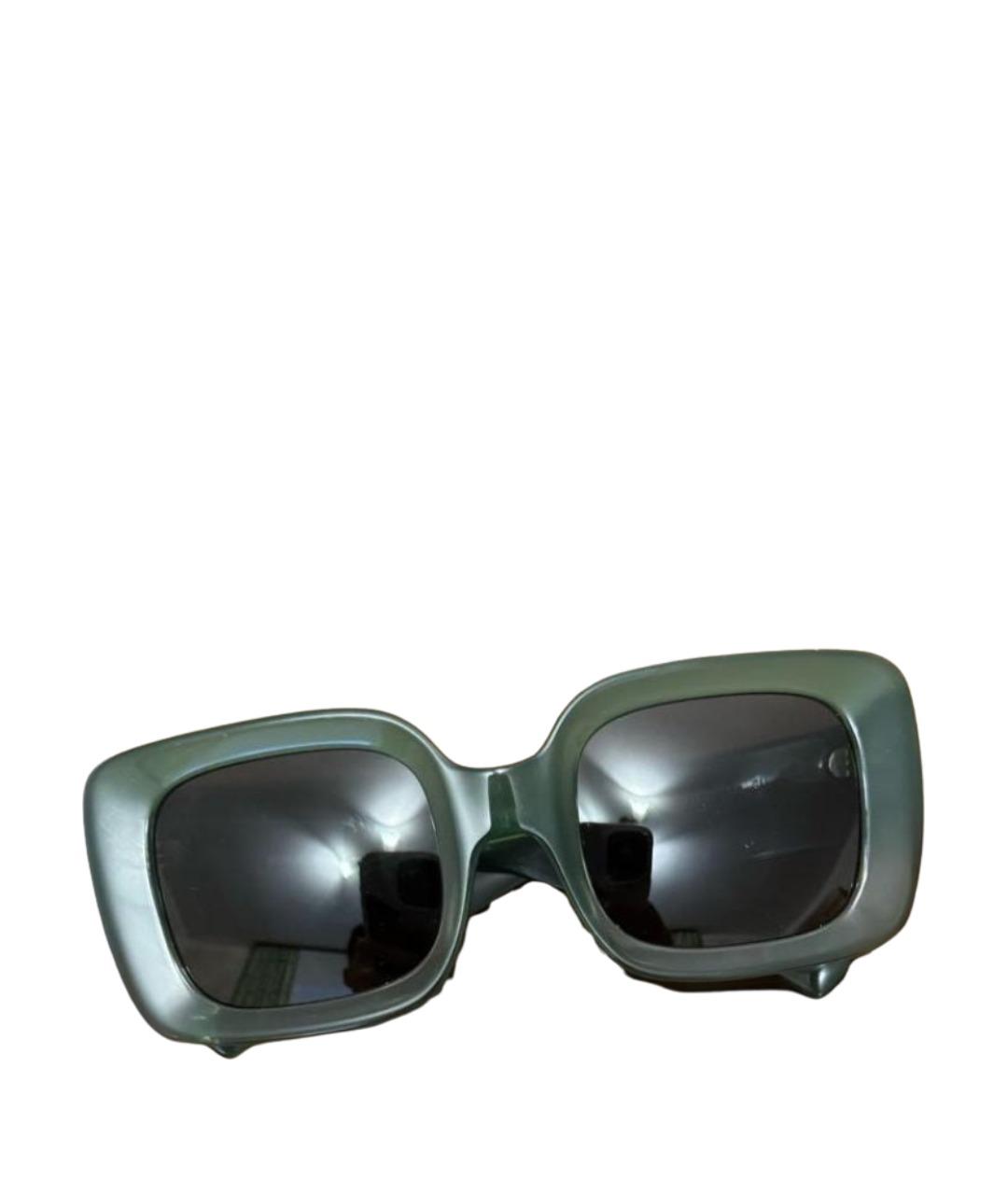 BURBERRY Зеленые пластиковые солнцезащитные очки, фото 1