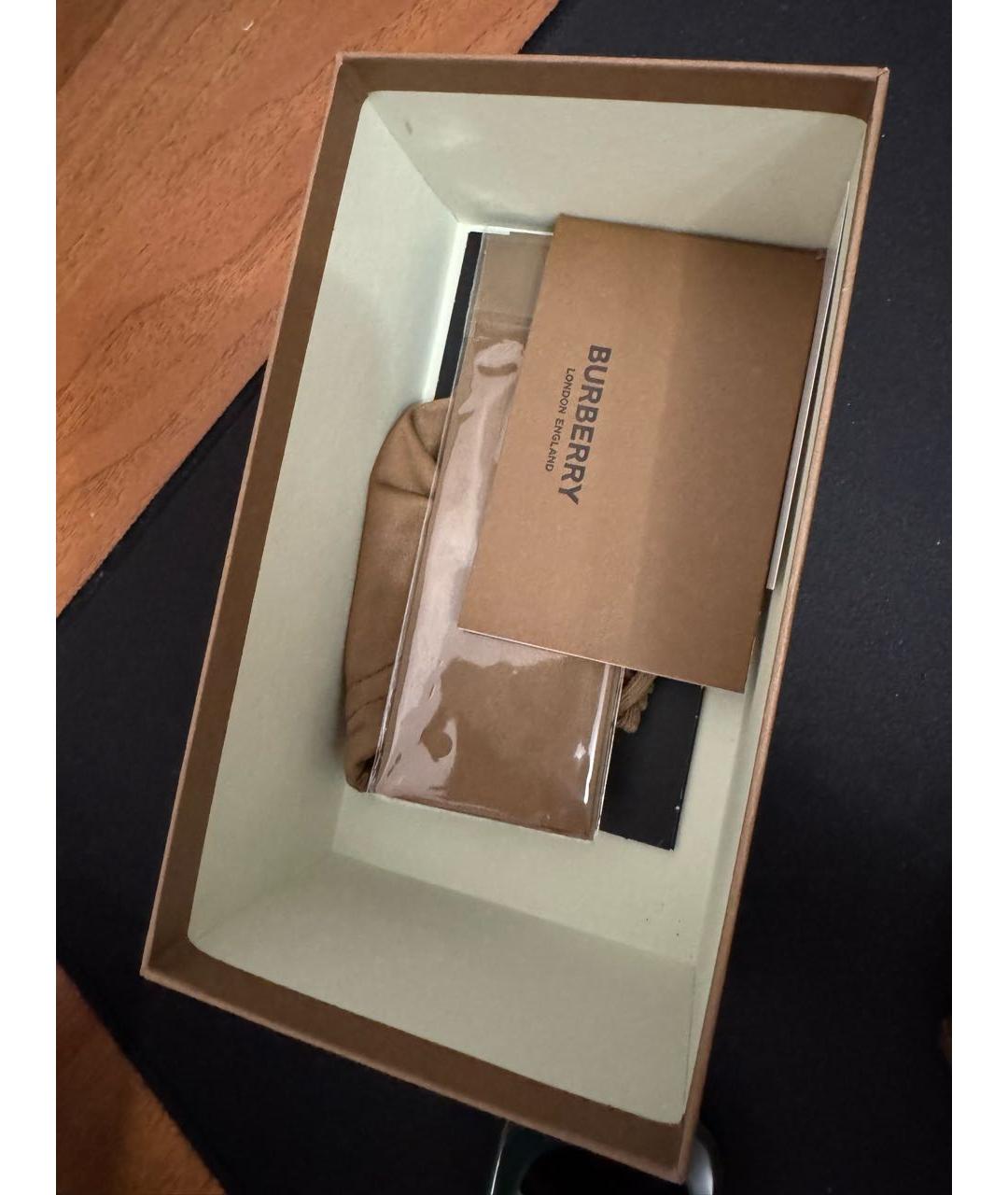 BURBERRY Зеленые пластиковые солнцезащитные очки, фото 4