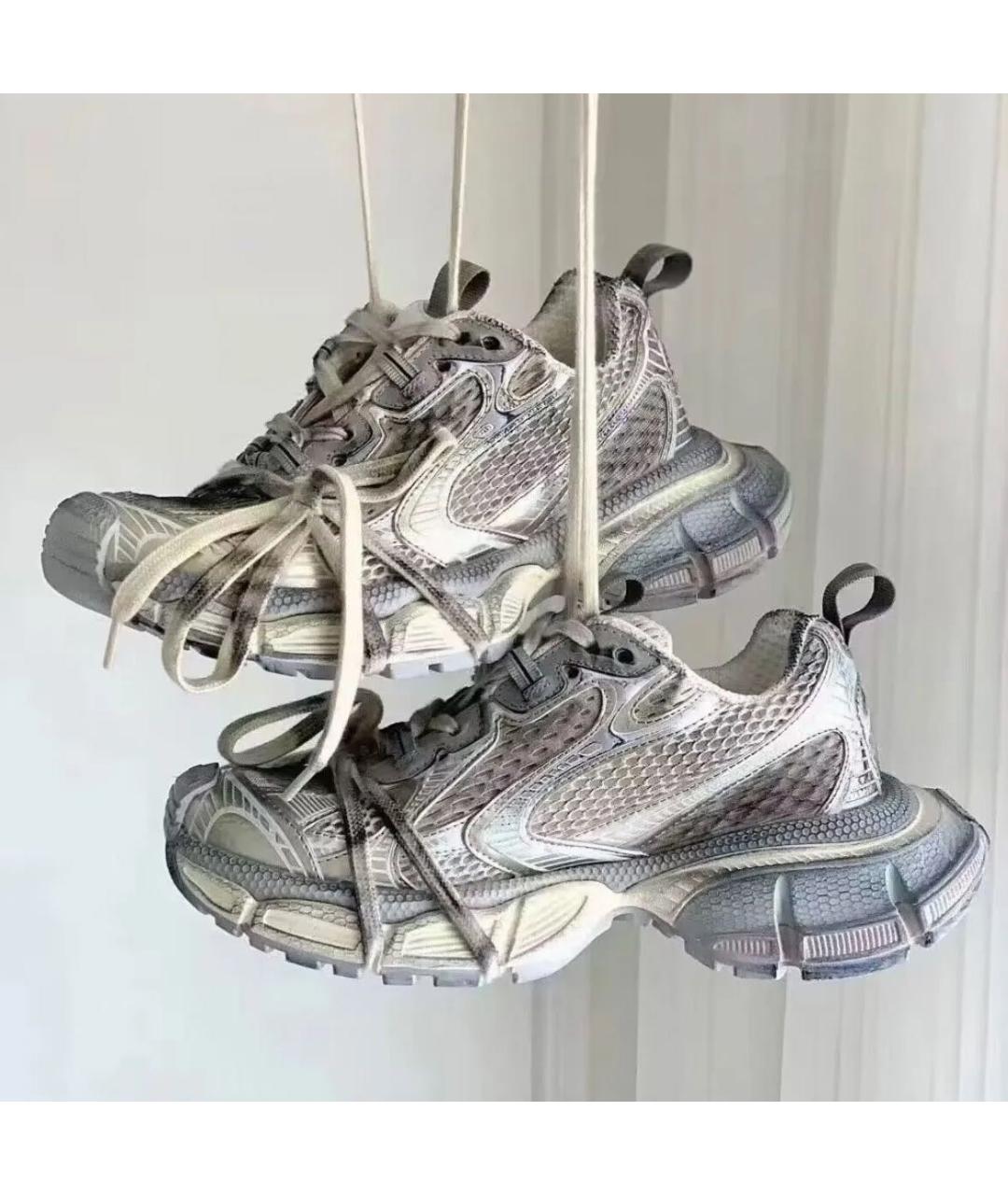 BALENCIAGA Серые текстильные кроссовки, фото 3